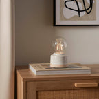 Dusklia - Robin Reactive Glaze Ceramic Bulb Table Lamp - Cream