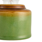 Dusklia - Robin Reactive Glaze Ceramic Bulb Table Lamp - Green/Brown
