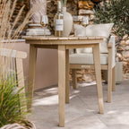 Dusklia - Roma Outdoor 2 Seater Round Bistro Table and Dining Chairs - Beige