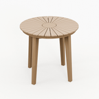 Dusklia - Roma Outdoor 2 Seater Round Bistro Table and Sol Dining Chairs - Beige