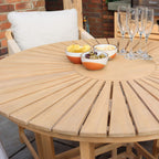 Dusklia - Roma Outdoor 4 Seater Round High Bar Table and Deluxe Barstools - Beige