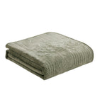 Dusklia - Rome Velvet Greek Matelasse Bedspread - Basil
