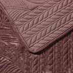 Dusklia - Rome Velvet Greek Matelasse Bedspread - Deep Pink