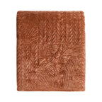Dusklia - Rome Velvet Greek Matelasse Bedspread - Orange