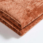 Dusklia - Rome Velvet Greek Matelasse Bedspread - Orange