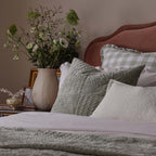 Dusklia - Rome Velvet Greek Matelasse Cushion Cover - Basil