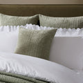 Dusklia - Rome Velvet Greek Matelasse Cushion Cover - Basil