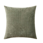 Dusklia - Rome Velvet Greek Matelasse Cushion Cover - Basil