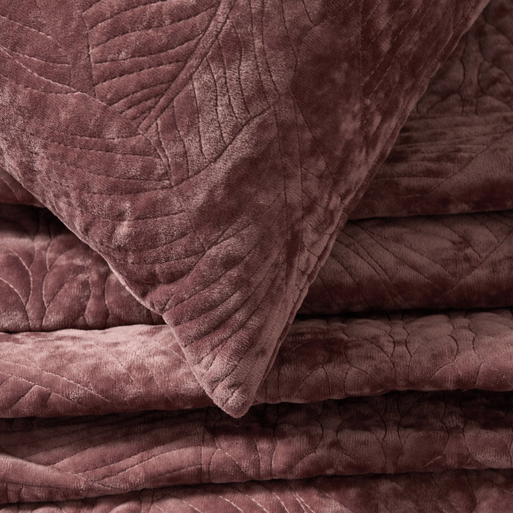 Dusklia - Rome Velvet Greek Matelasse Cushion Cover - Deep Pink