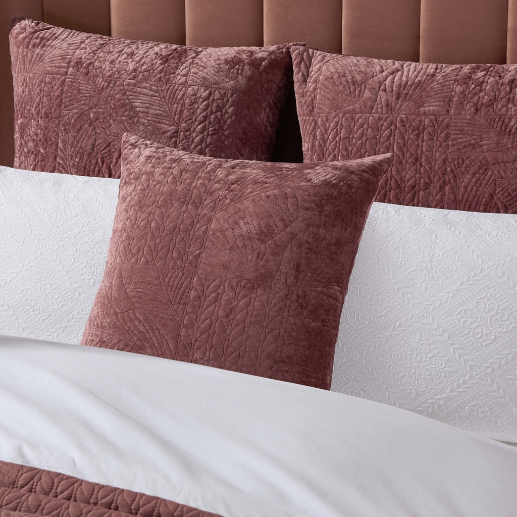 Dusklia - Rome Velvet Greek Matelasse Cushion Cover - Deep Pink
