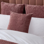 Dusklia - Rome Velvet Greek Matelasse Cushion Cover - Deep Pink