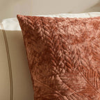 Dusklia - Rome Velvet Greek Matelasse Sofa Cushion Cover  - Orange
