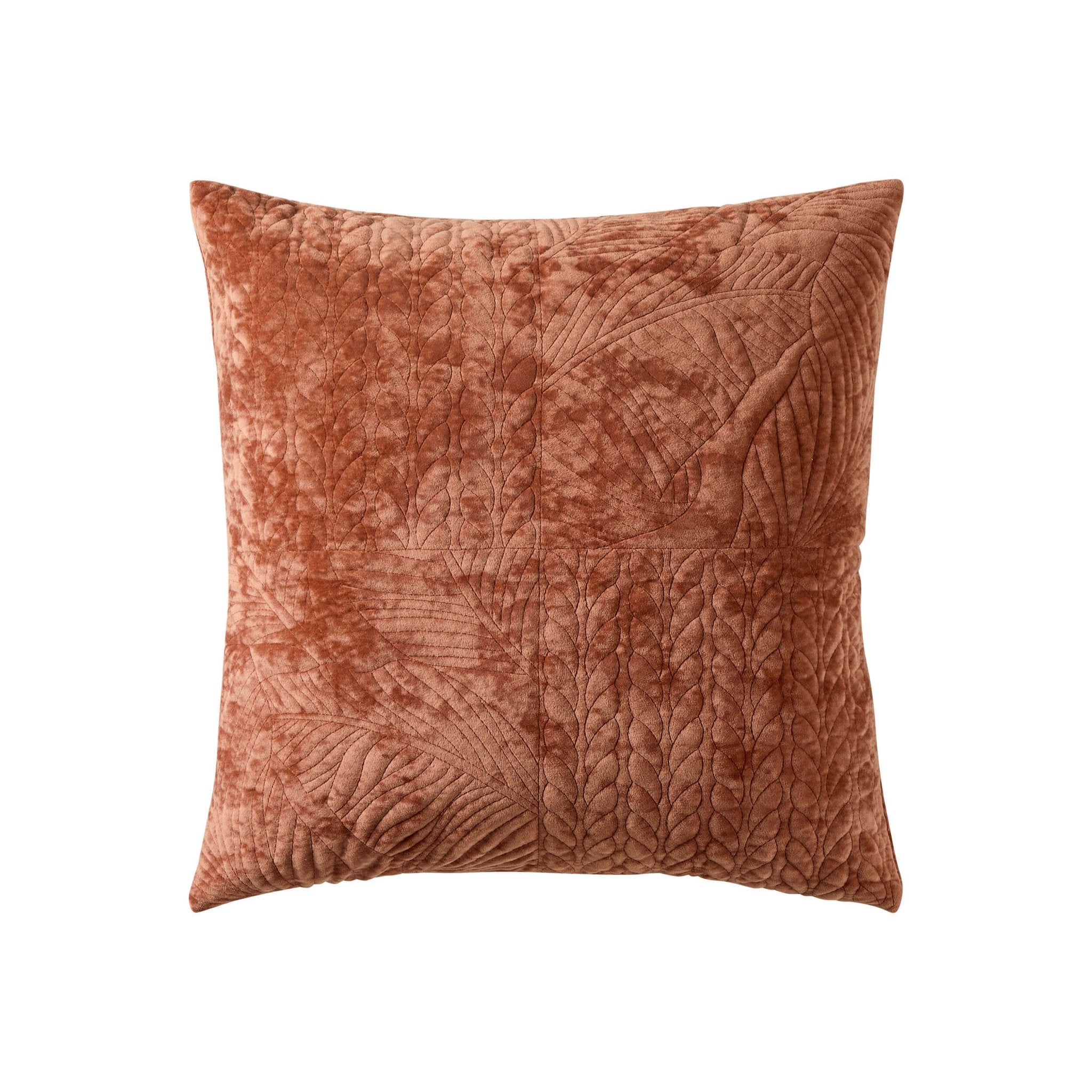 Dusklia - Rome Velvet Greek Matelasse Cushion Cover - Orange