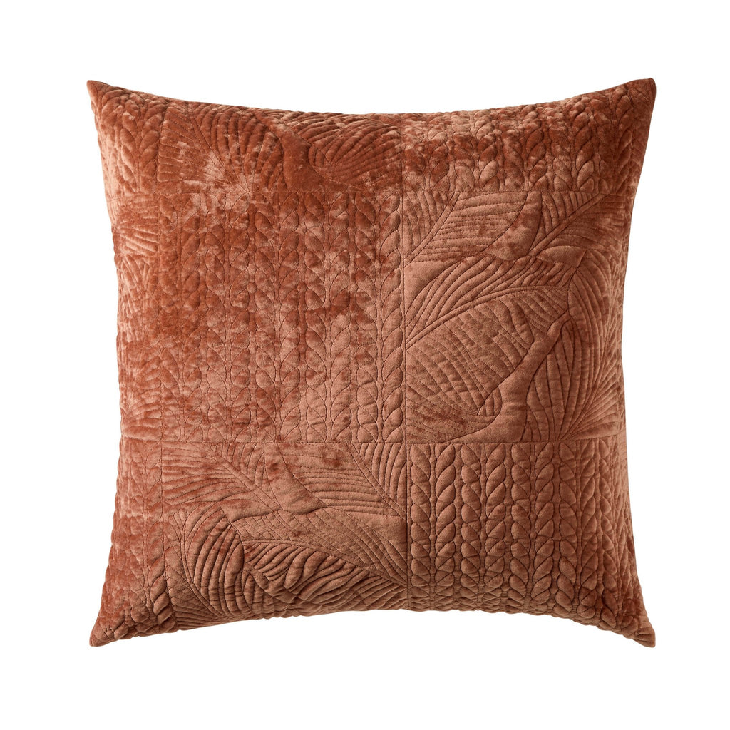 Dusklia - Rome Velvet Greek Matelasse Sofa Cushion Cover  - Orange