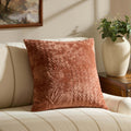 Dusklia - Rome Velvet Greek Matelasse Sofa Cushion Cover  - Orange