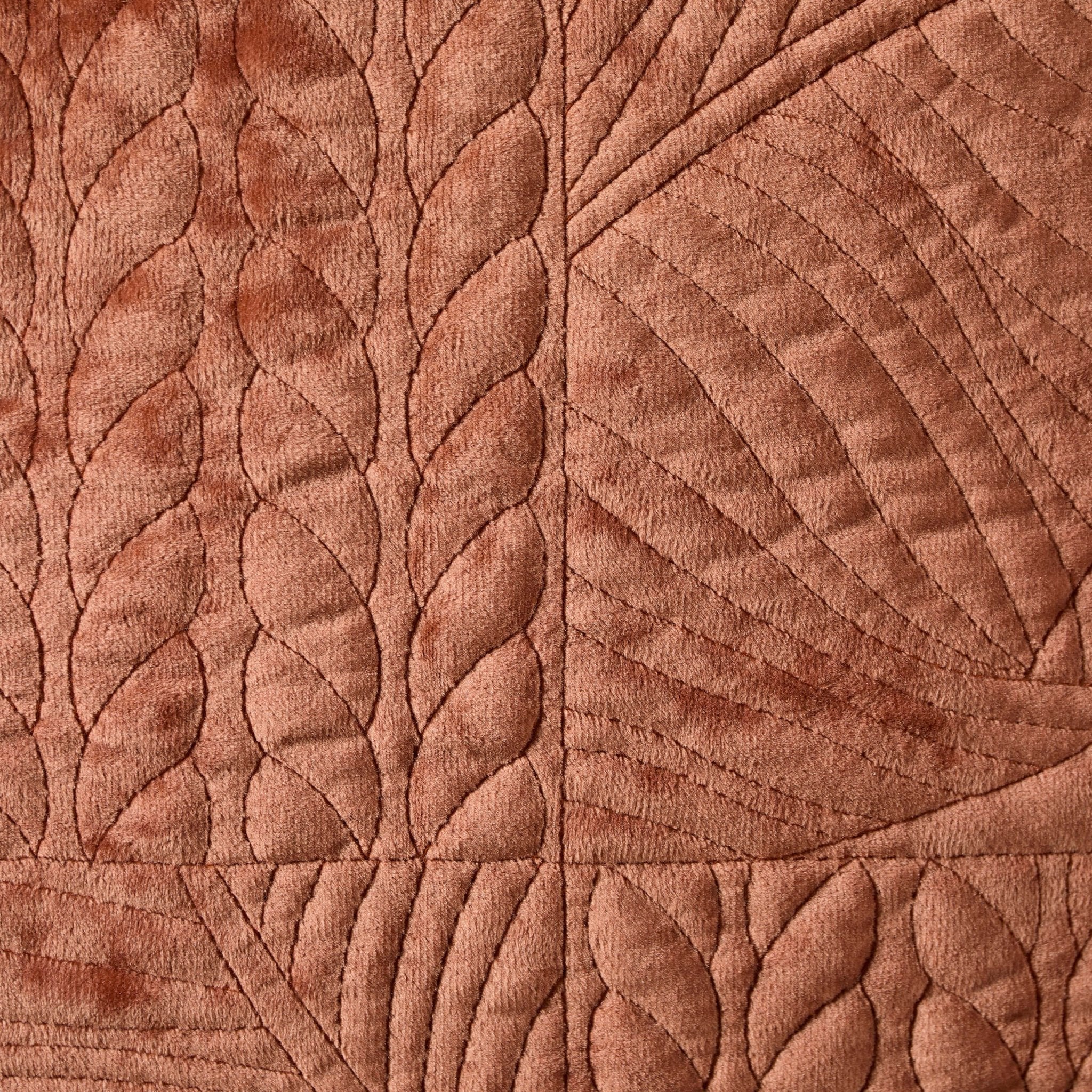 Dusklia - Rome Velvet Greek Matelasse Cushion Cover - Orange