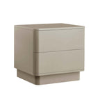 Dusklia - Romilly High Gloss 2 Drawer Bedside Table - Taupe