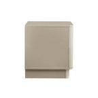 Dusklia - Romilly High Gloss 2 Drawer Bedside Table - Taupe