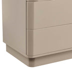 Dusklia - Romilly High Gloss 2 Drawer Bedside Table - Taupe