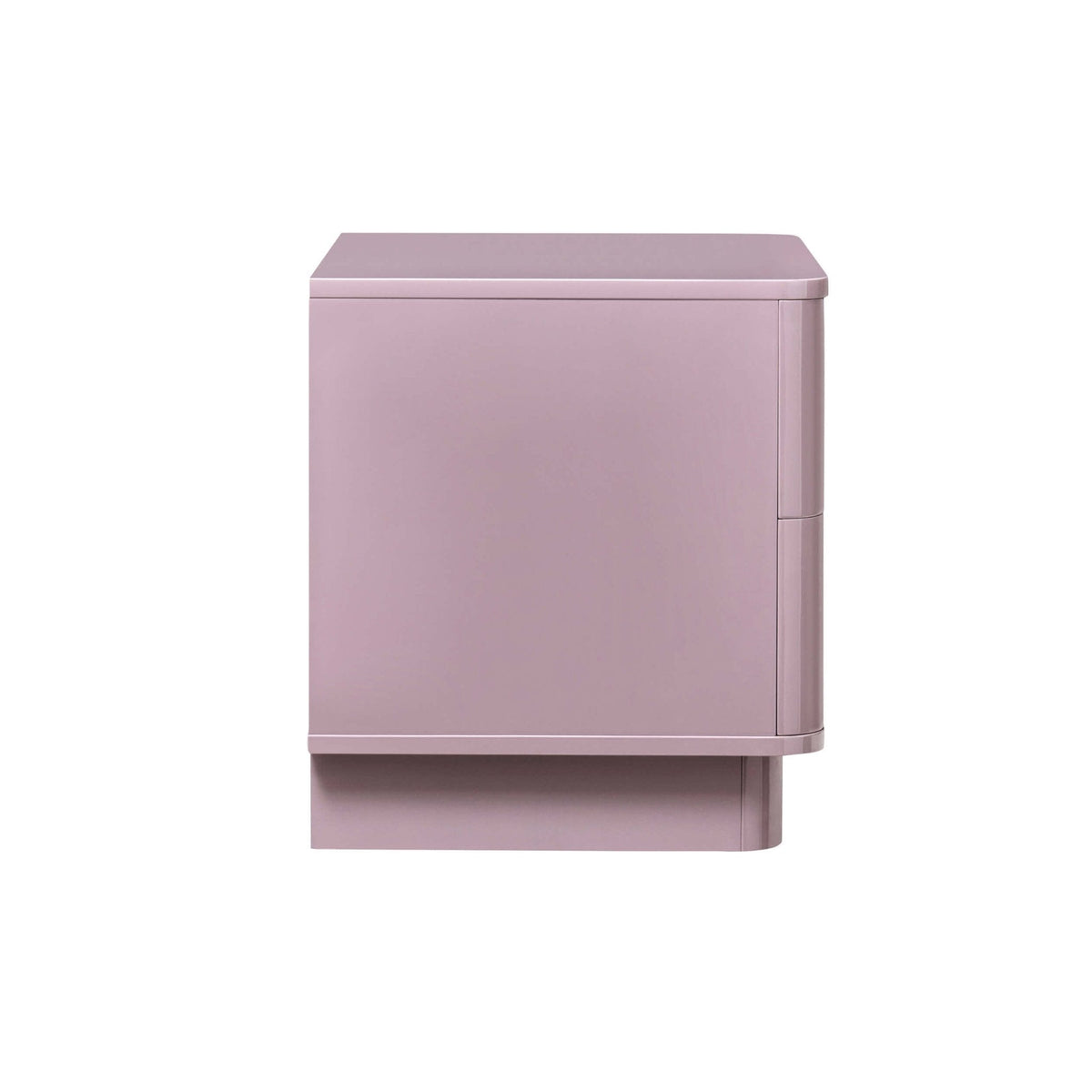 Dusklia - Romilly High Gloss 2 Drawer Bedside Table - Violet Ice