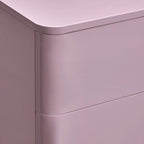Dusklia - Romilly High Gloss 2 Drawer Bedside Table - Violet Ice