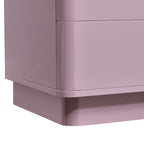 Dusklia - Romilly High Gloss 2 Drawer Bedside Table - Violet Ice