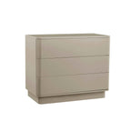 Dusklia - Romilly High Gloss 3 Drawer Chest - Taupe