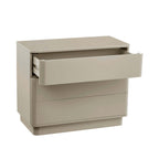 Dusklia - Romilly High Gloss 3 Drawer Chest - Taupe