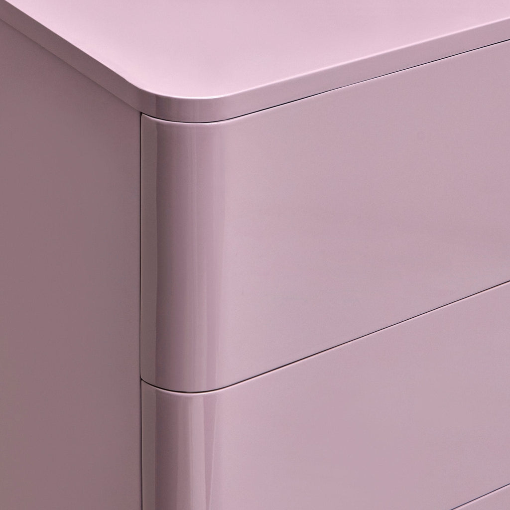 Dusklia - Romilly High Gloss 3 Drawer Chest - Violet Ice