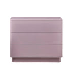 Dusklia - Romilly High Gloss 3 Drawer Chest - Violet Ice