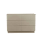 Dusklia - Romilly High Gloss 6 Drawer Chest - Taupe