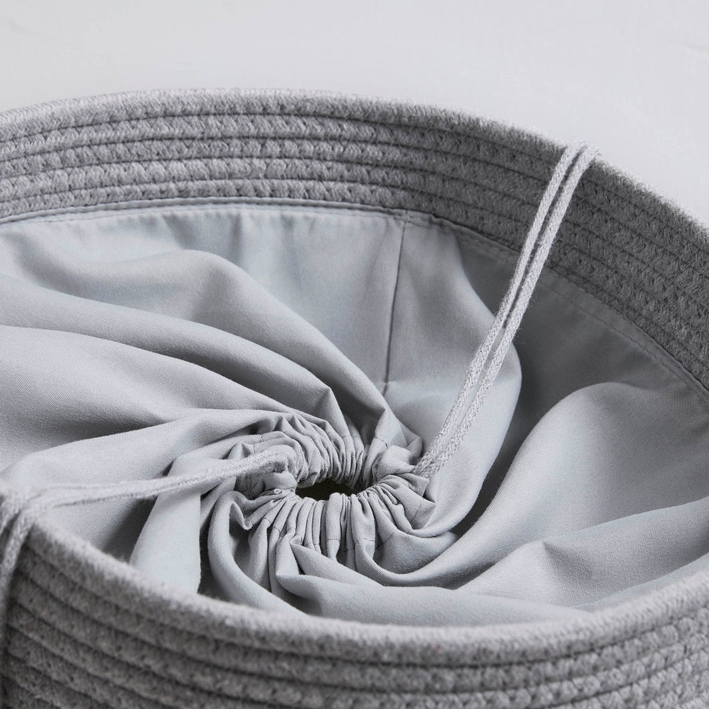 Dusklia - Rope Laundry Basket - Grey