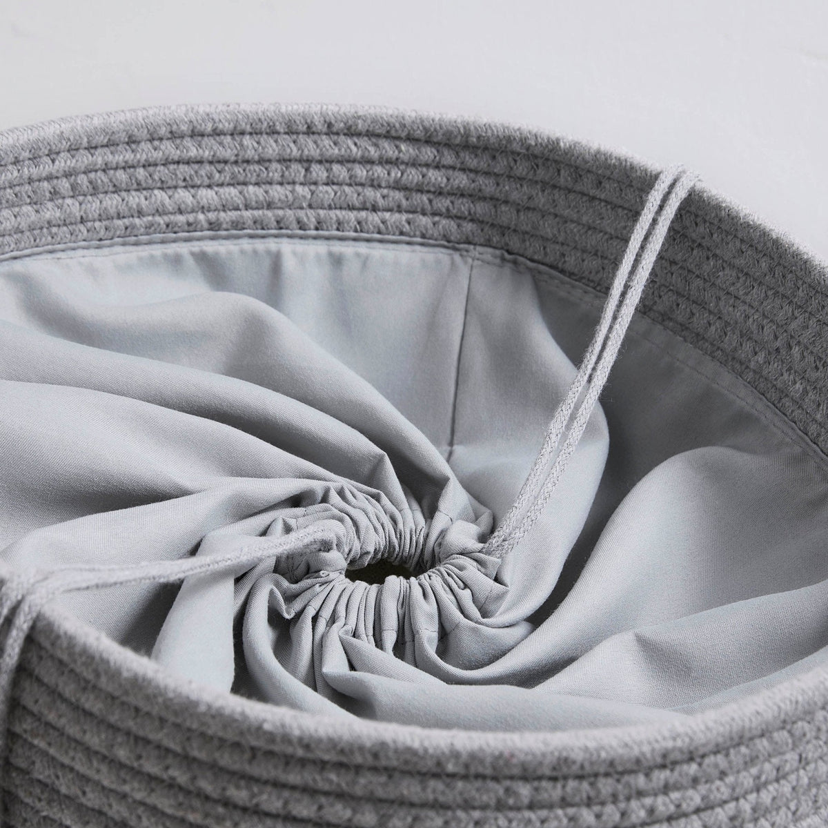 Dusklia - Rope Laundry Basket - Grey