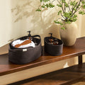 Dusklia - Rope Storage Basket Cube Set - Chocolate