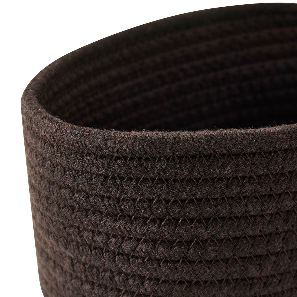 Dusklia - Rope Storage Basket Cube Set - Chocolate