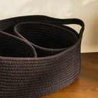 Dusklia - Rope Storage Basket Cube Set - Chocolate