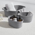 Dusklia - Rope Storage Cube Set - Grey