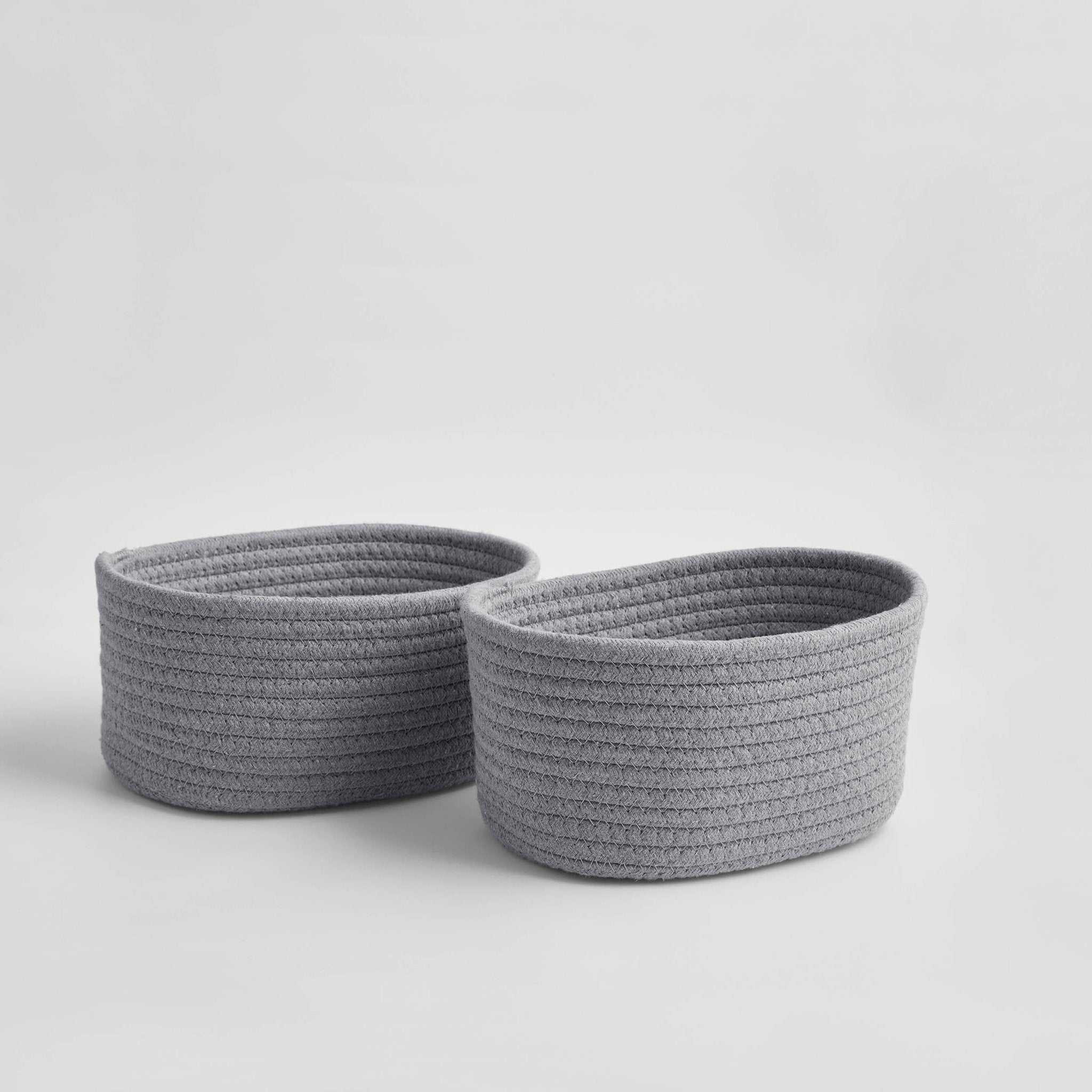 Dusklia - Rope Storage Cube Set - Grey