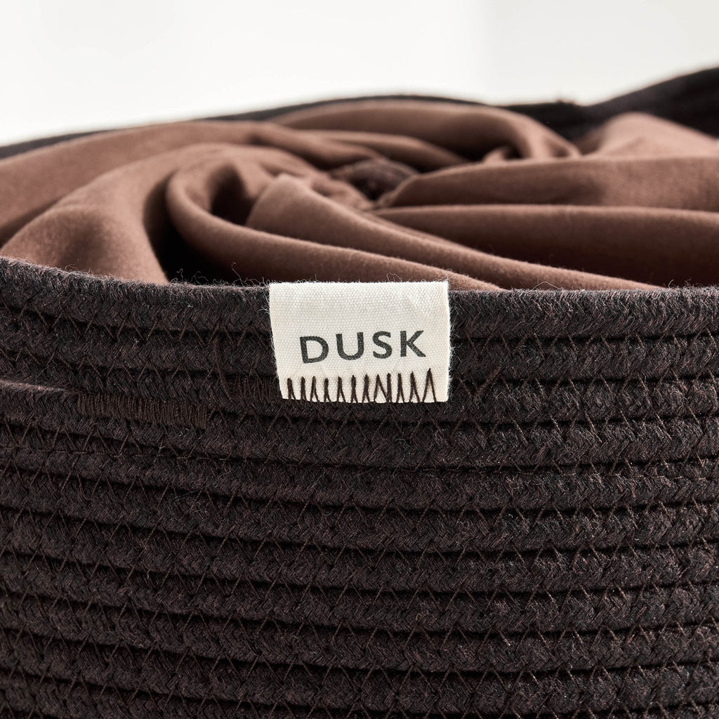 Dusklia - Rope Storage Laundry Basket - Chocolate