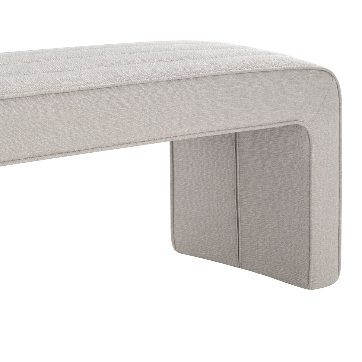 Dusklia - Rosewood Panelled Bench - Stone Grey