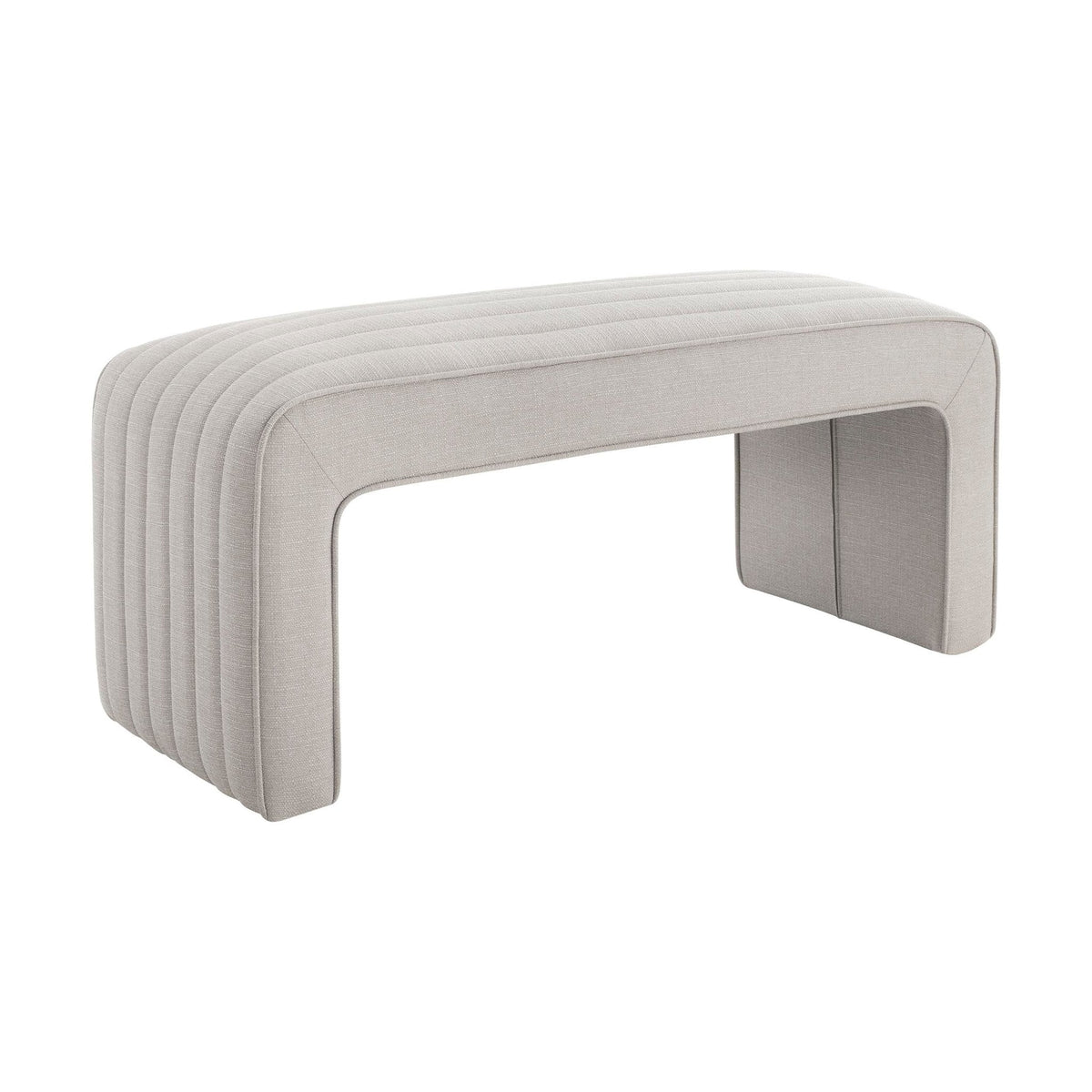 Dusklia - Rosewood Panelled Bench - Stone Grey