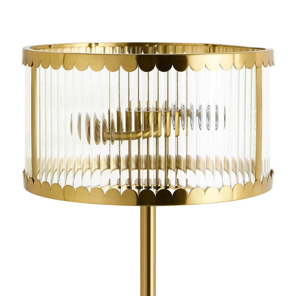 Dusklia - Rosie Glass Scallop Floor Lamp - Gold