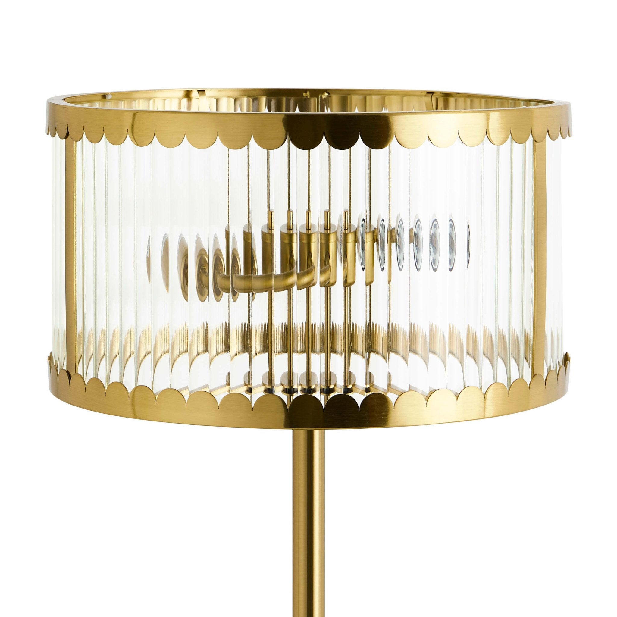 Dusklia - Rosie Glass Scallop Floor Lamp - Gold