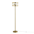 Dusklia - Rosie Glass Scallop Floor Lamp - Gold