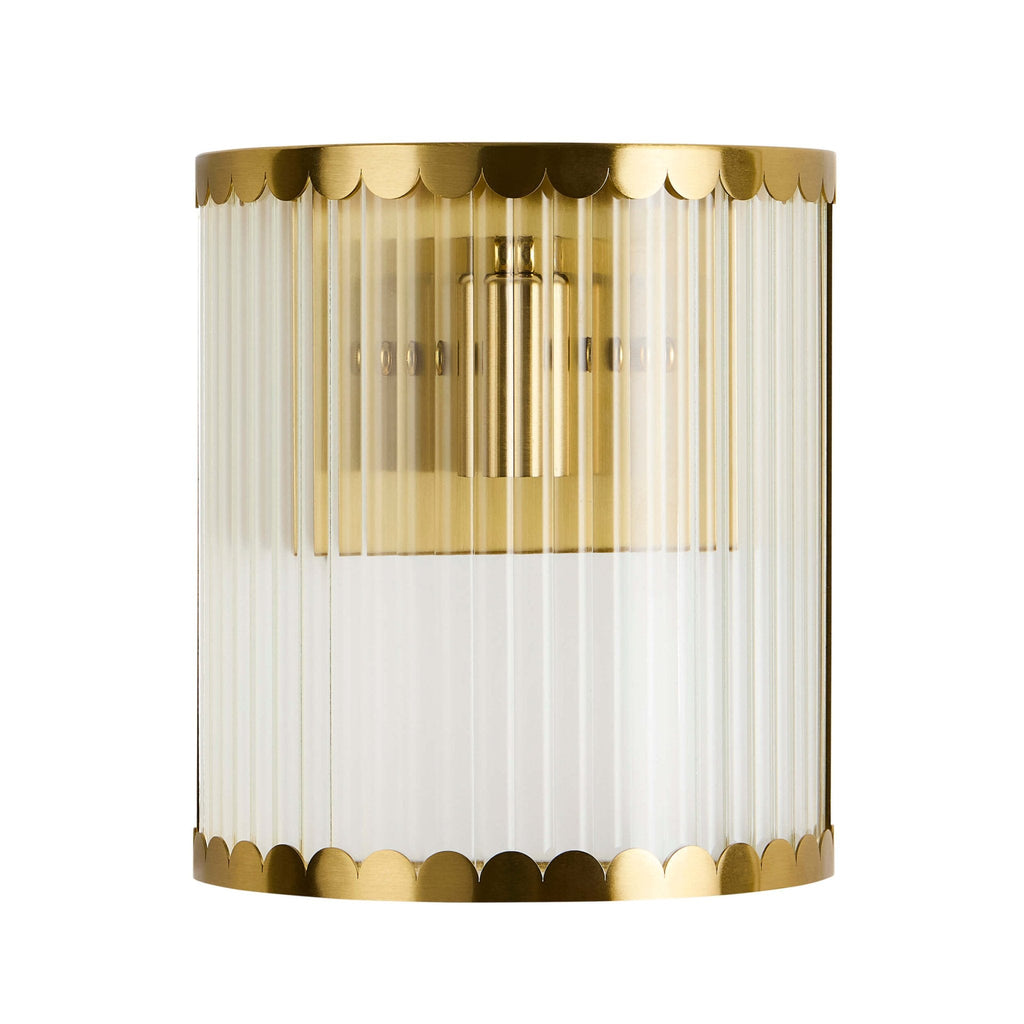 Dusklia - Rosie Glass Scallop Wall Light - Gold