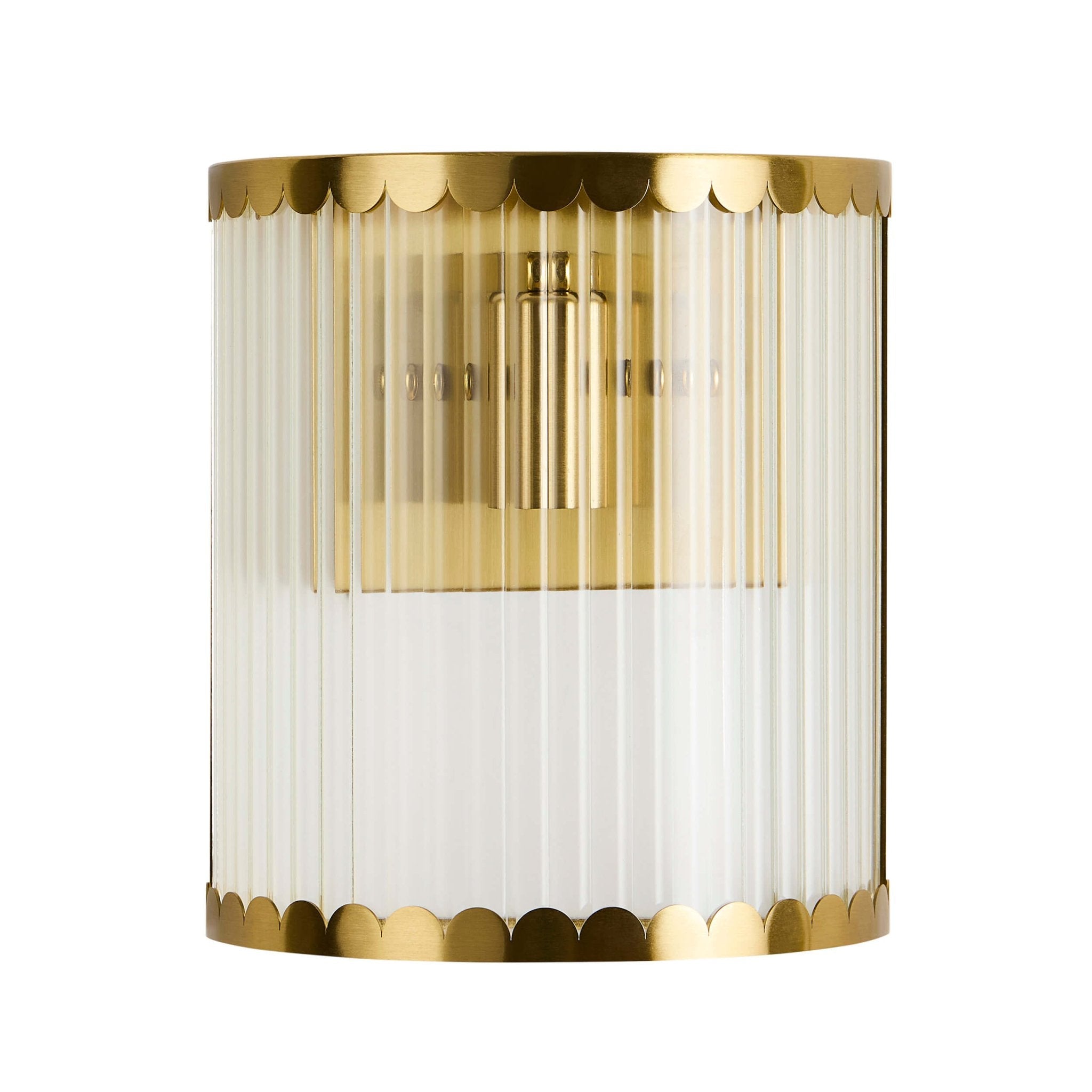 Dusklia - Rosie Glass Scallop Wall Light - Gold