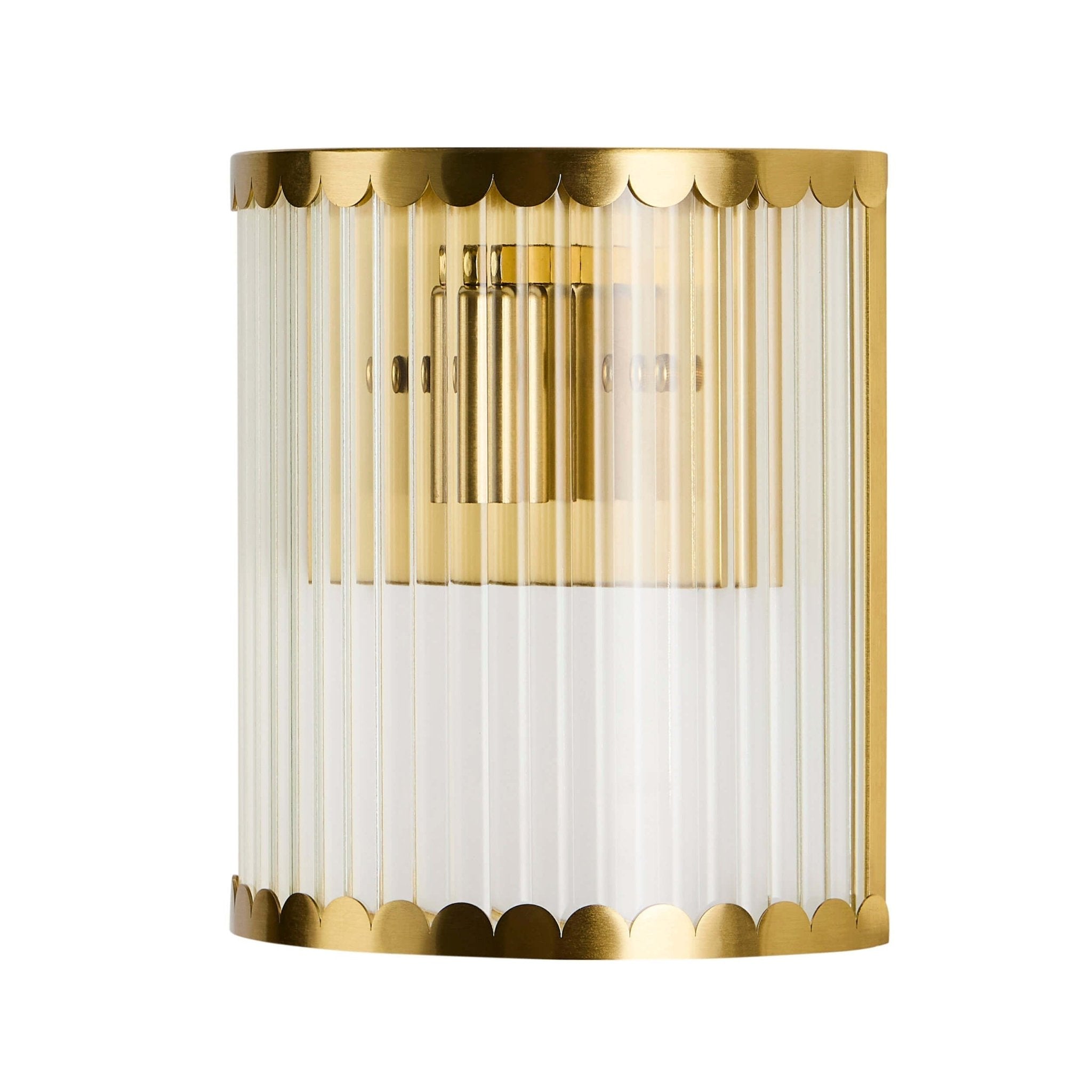 Dusklia - Rosie Glass Scallop Wall Light - Gold