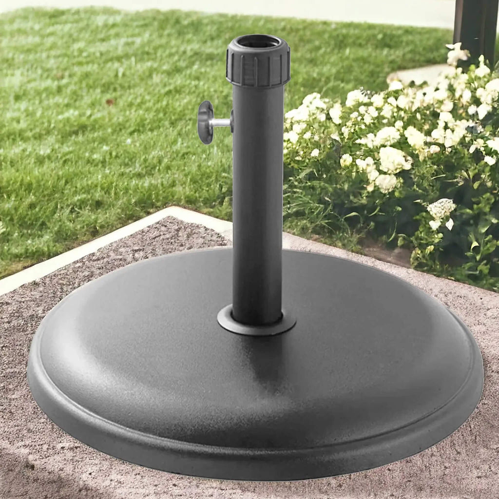Dusklia - Round Parasol Base- Light Grey