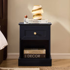 Dusklia - Ruby 1 Drawer Nightstand - Midnight