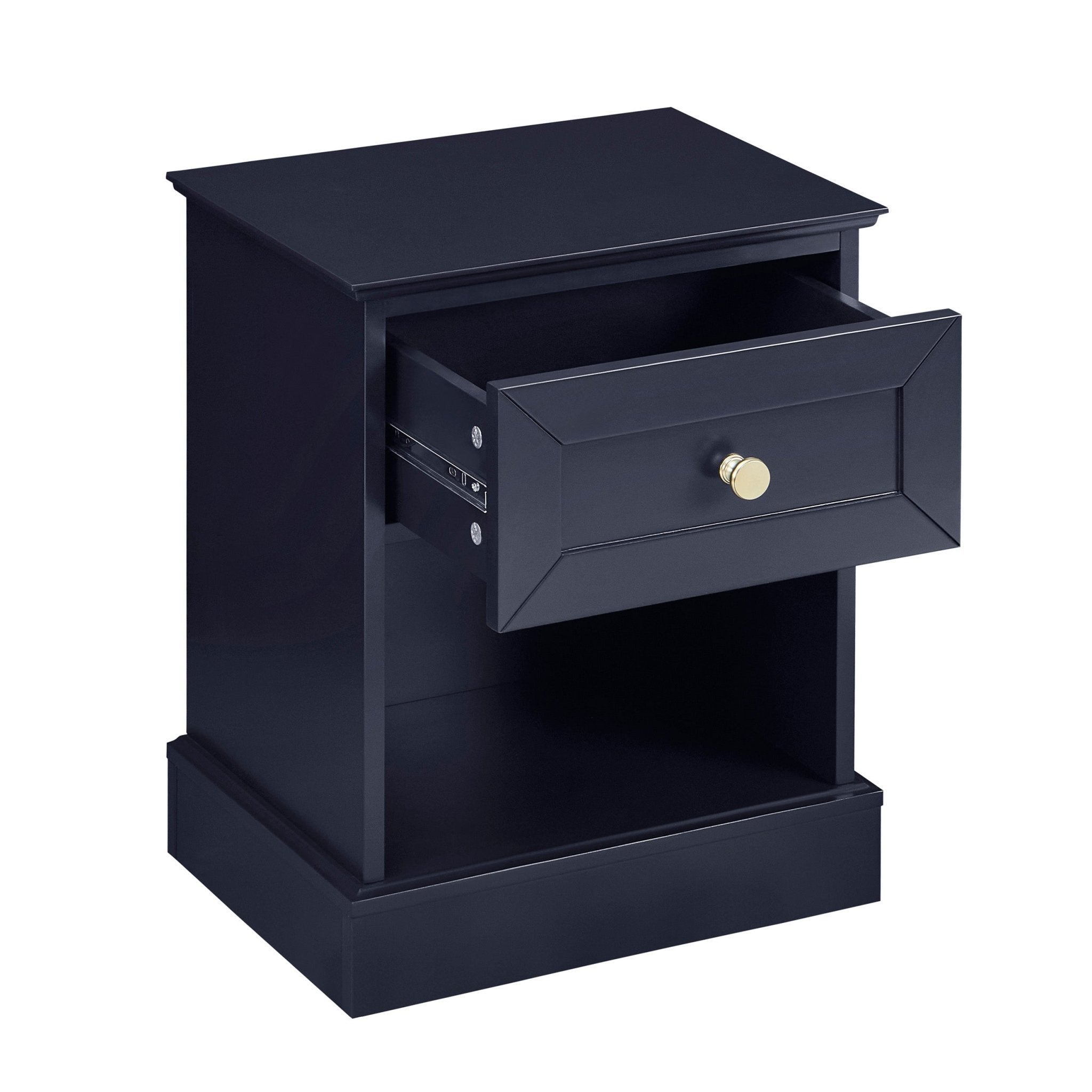 Dusklia - Ruby 1 Drawer Nightstand - Midnight